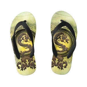 Awesome dragon kid's flip flops