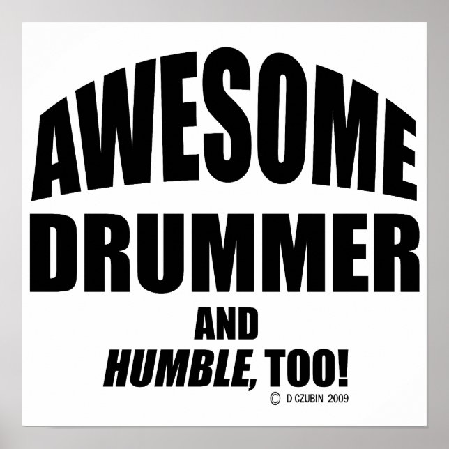 Awesome Drummer Poster (Front)
