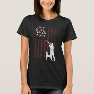 Awesome Duck Hunting American Flag Duck Hunters M T-Shirt