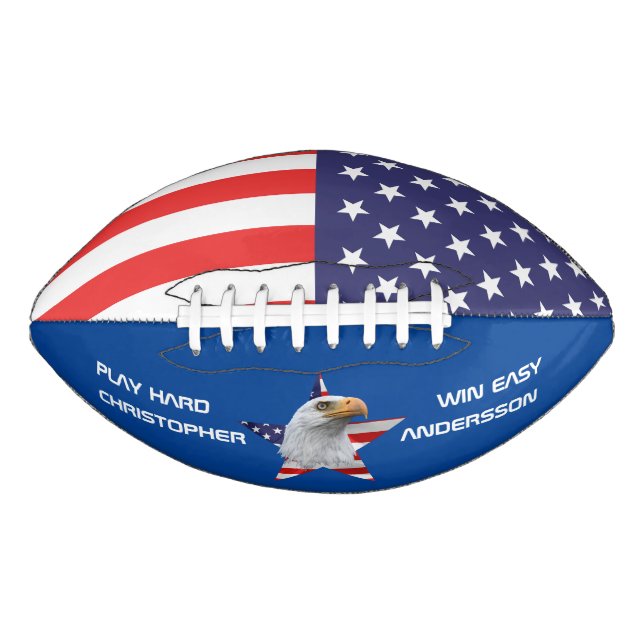 Awesome Eagle, The American Flag, Patriotic Football (Front)