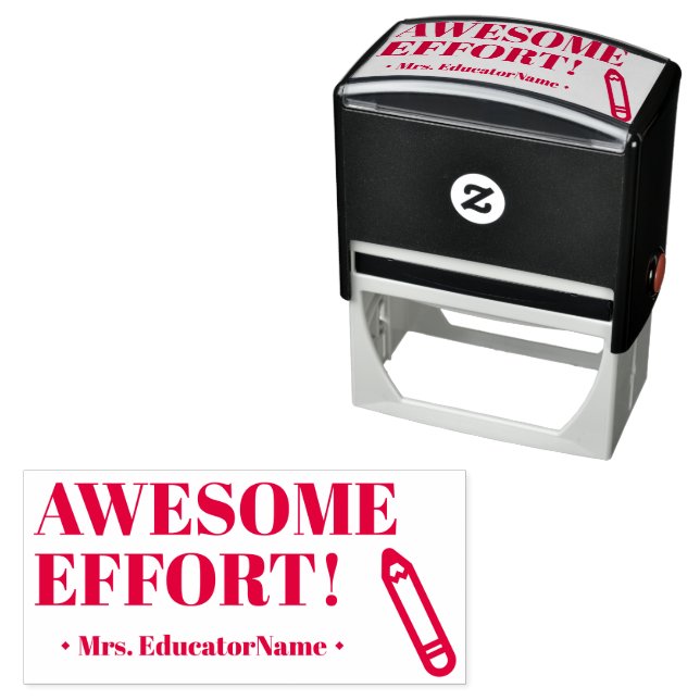 "AWESOME EFFORT!" Marking Rubber Stamp (In Situ)