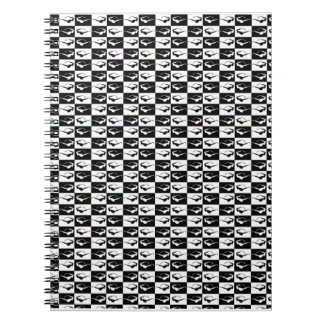 Awesome Eighties Mod Sunglasses Checkers Notebook