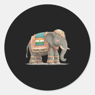 Awesome Elephant Costume For Boys And Girls Classic Round Sticker