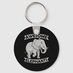 Awesome Elephants Zoo Circus Fun Elephant Conserva Key Ring