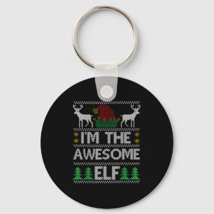 Awesome Elf Matching Family Group Christmas Party Key Ring