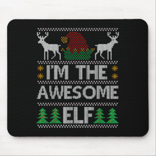 Awesome Elf Matching Family Group Christmas Party Mouse Mat