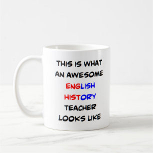 awesome english history teacher coffee mug