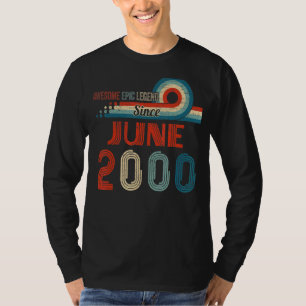 Awesome Epic Legend Since June 2000 22nd Birthday T-Shirt
