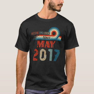 Awesome Epic Legend Since May 2017 5th Birthday  1 T-Shirt