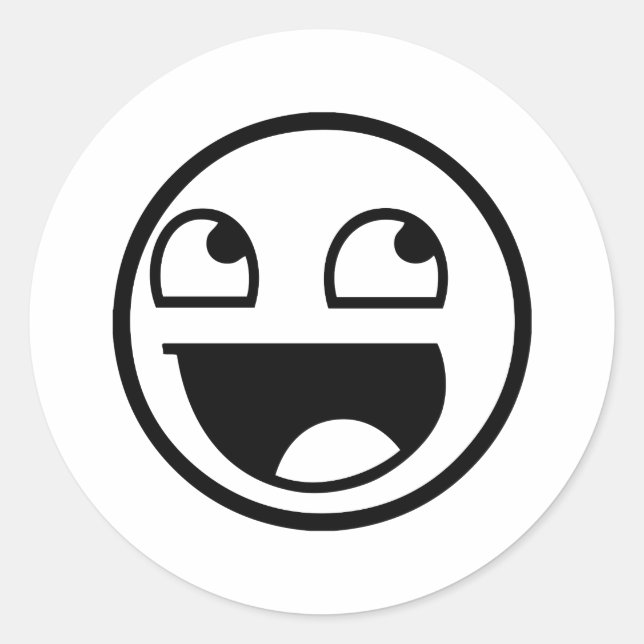 Awesome Face Classic Round Sticker (Front)