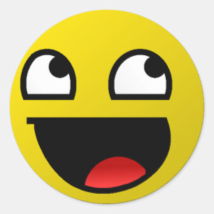 Awesome Face! Classic Round Sticker