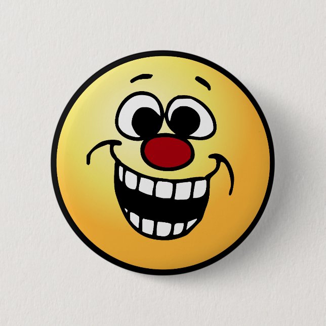 Awesome Face Grumpey 6 Cm Round Badge (Front)