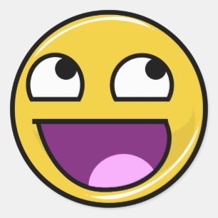 Awesome Face Internet Meme Classic Round Sticker