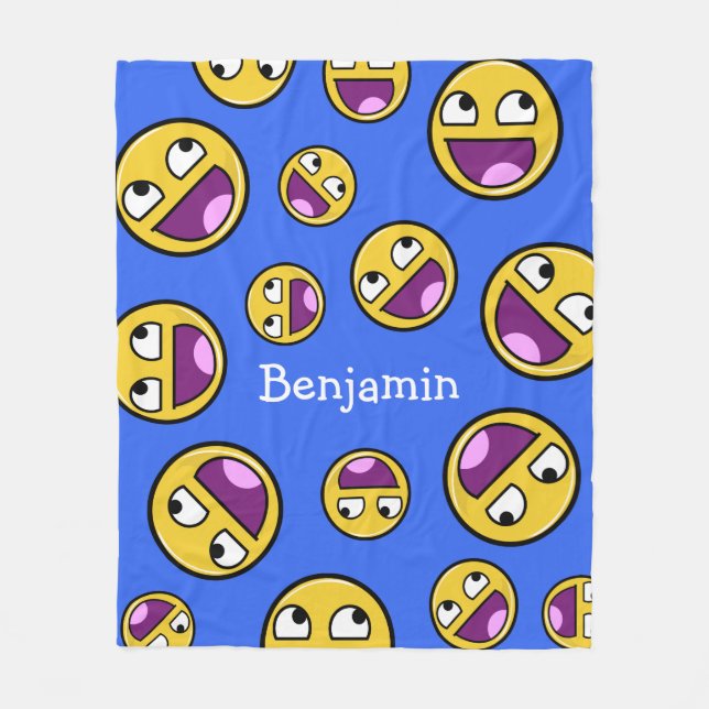 Awesome Face Internet Meme Fleece Blanket (Front)