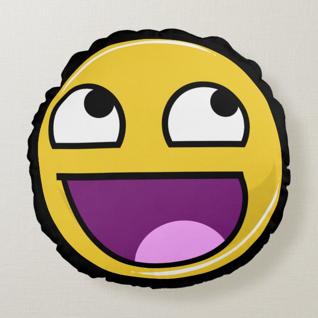 Awesome Face Internet Meme Round Cushion (Front)