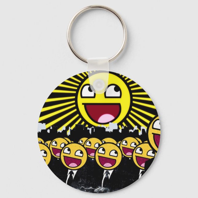 Awesome Face Key Ring (Front)