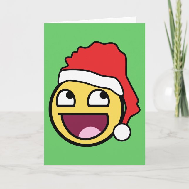 Awesome Face Santa Card (Front)