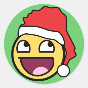 Awesome Face Santa Sticker