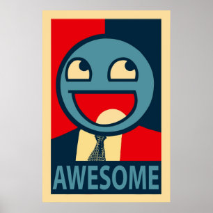 Awesome Face Vectorised Poster