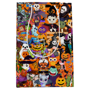 Awesome Faces of Halloween Medium Gift Bag