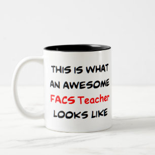 awesome facs teacher Two-Tone coffee mug