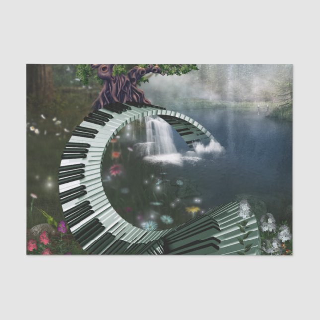 Awesome fantasy piano tissue paper (Front)