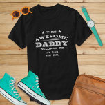 Awesome Father Dad Pappa Belongs to Kids Gift T-Shirt<br><div class="desc">Customised Tshirts for Dads are the perfect way to show your dad how much you care. Whether it's for Father's Day, his birthday, or just because, a personalised tshirt is a thoughtful and unique gift that he'll love. For Father's Day, consider getting him a tshirt that says "Dad's Day Custom...</div>