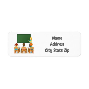 "AWESOME FEMALE TEACHER" ADDRESS LABEL