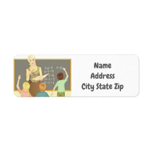 "AWESOME FEMALE TEACHER" ADDRESS LABEL