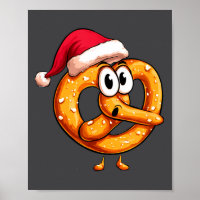 Awesome Festive Pretzel With Santa Claus Hat Costu