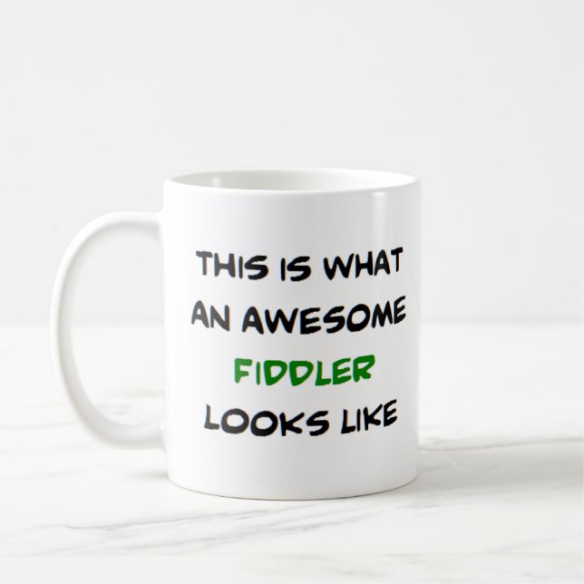 awesome fiddler coffee mug (Left)
