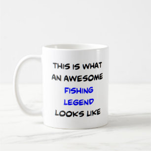awesome fishing legend coffee mug