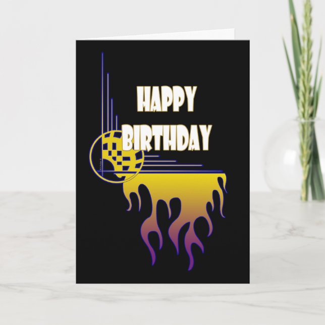 Awesome Flames Birthday Card (Front)