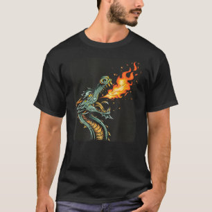 Awesome Flames Dragon with Fire Breathing T-Shirt