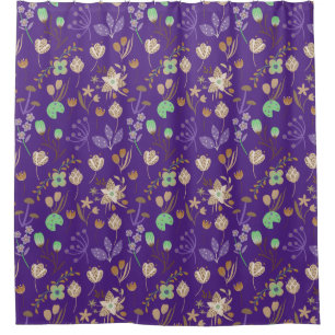 Awesome Floral Pattern Shower Curtain