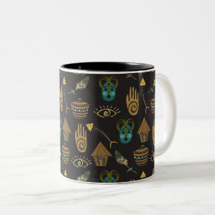 Awesome Floral Pattern Two-Tone Coffee Mug