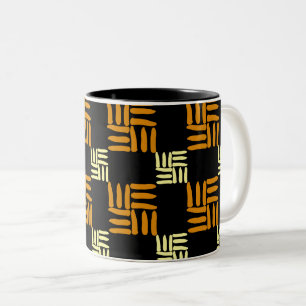 Awesome Floral Pattern Two-Tone Coffee Mug