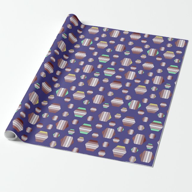 Awesome Floral Pattern Wrapping Paper (Unrolled)