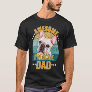 Awesome Frenchie Dad Retro Sunset Father Dog T-Shirt