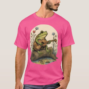 Awesome Frog Playing Guitar Frog Playing Banjo On T-Shirt