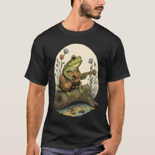 Awesome Frog Playing Guitar  Frog Playing Banjo On T-Shirt