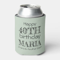 Awesome Funny Happy 40th Birthday Sage Green