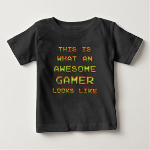 ✪ Awesome GAMER Retro style COOL Vintage GIFT Baby T-Shirt