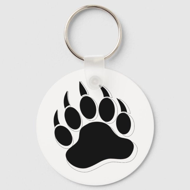 Awesome Gay Bear claw B&W 3D effect Key Ring (Front)
