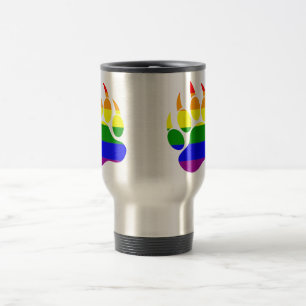 Awesome Gay Bear Rainbow claw Travel Mug