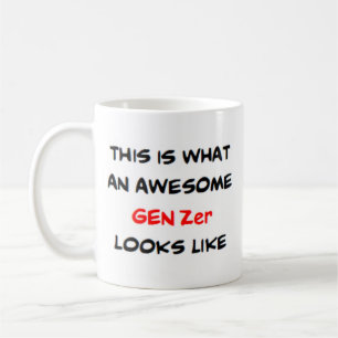 awesome gen zer coffee mug trucker hat