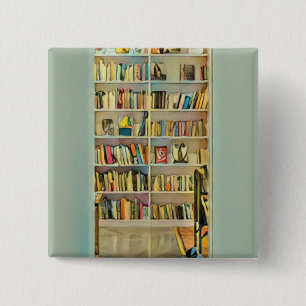 Awesome gifts for book lovers 15 cm square badge