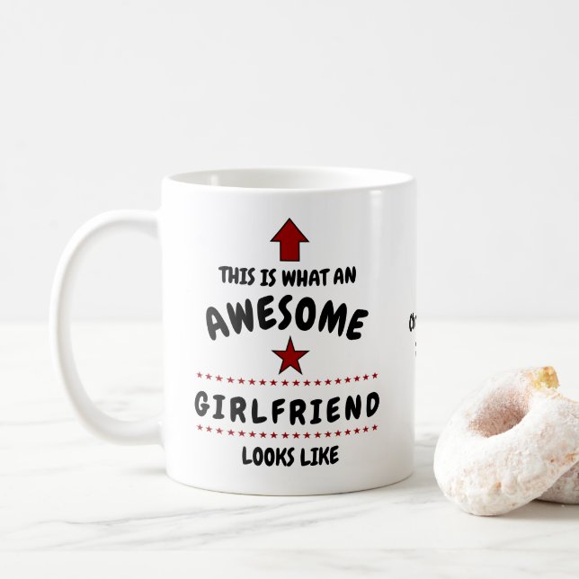 Awesome Girlfriend Valentine Mug Add Your Name (With Donut)