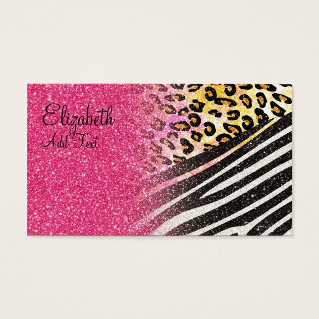 Awesome girly trendy leopard print, zebra stripes (Front)