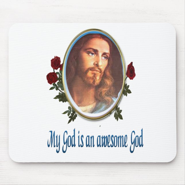 Awesome God Mouse Mat (Front)